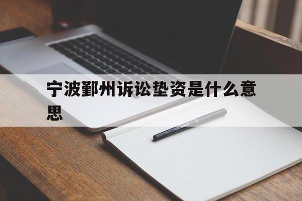 宁波鄞州诉讼垫资是什么意思